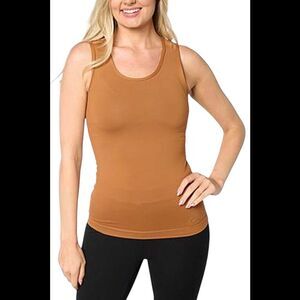 Copper Life Women's Shoulder Support Compression Tank Top Mahogany - Regular